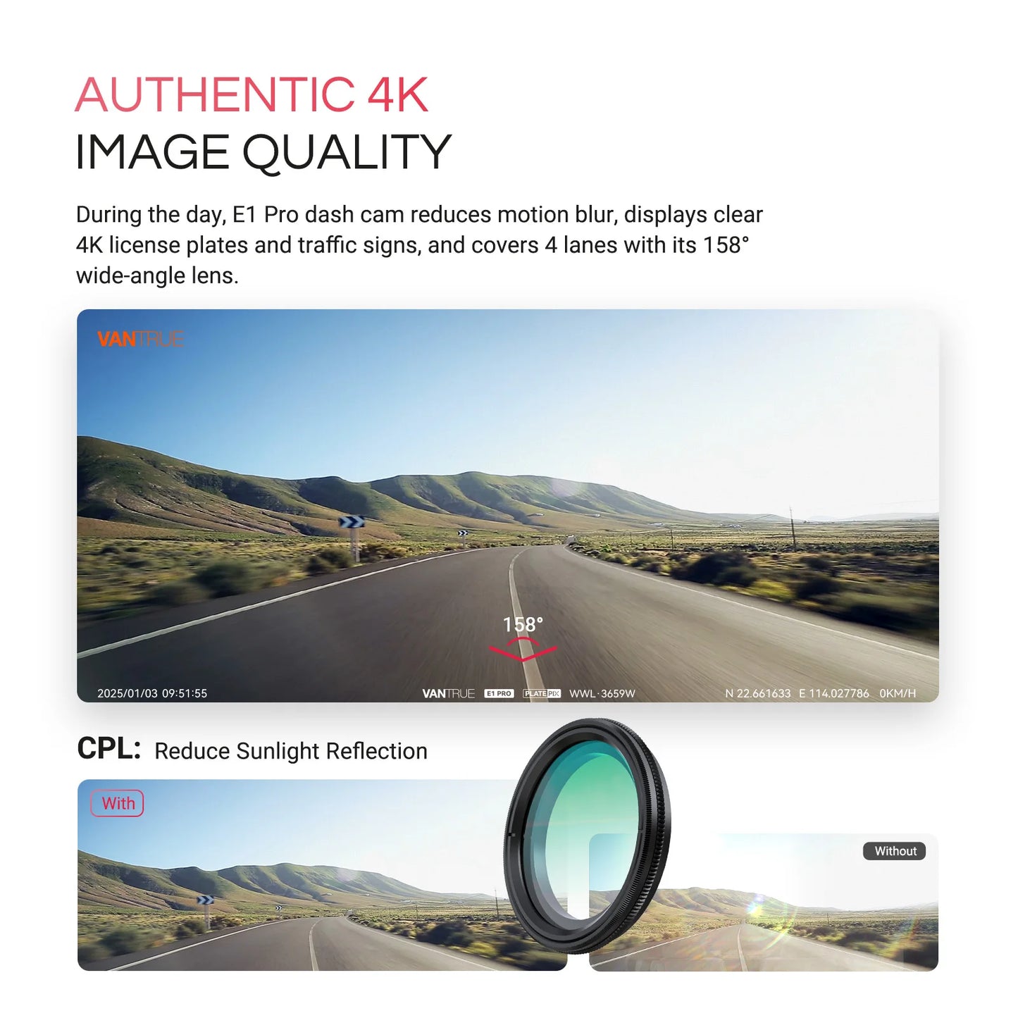 Vantrue E1 Pro 4K Mini DashCam – SwissGlanzGarage Ansicht 4