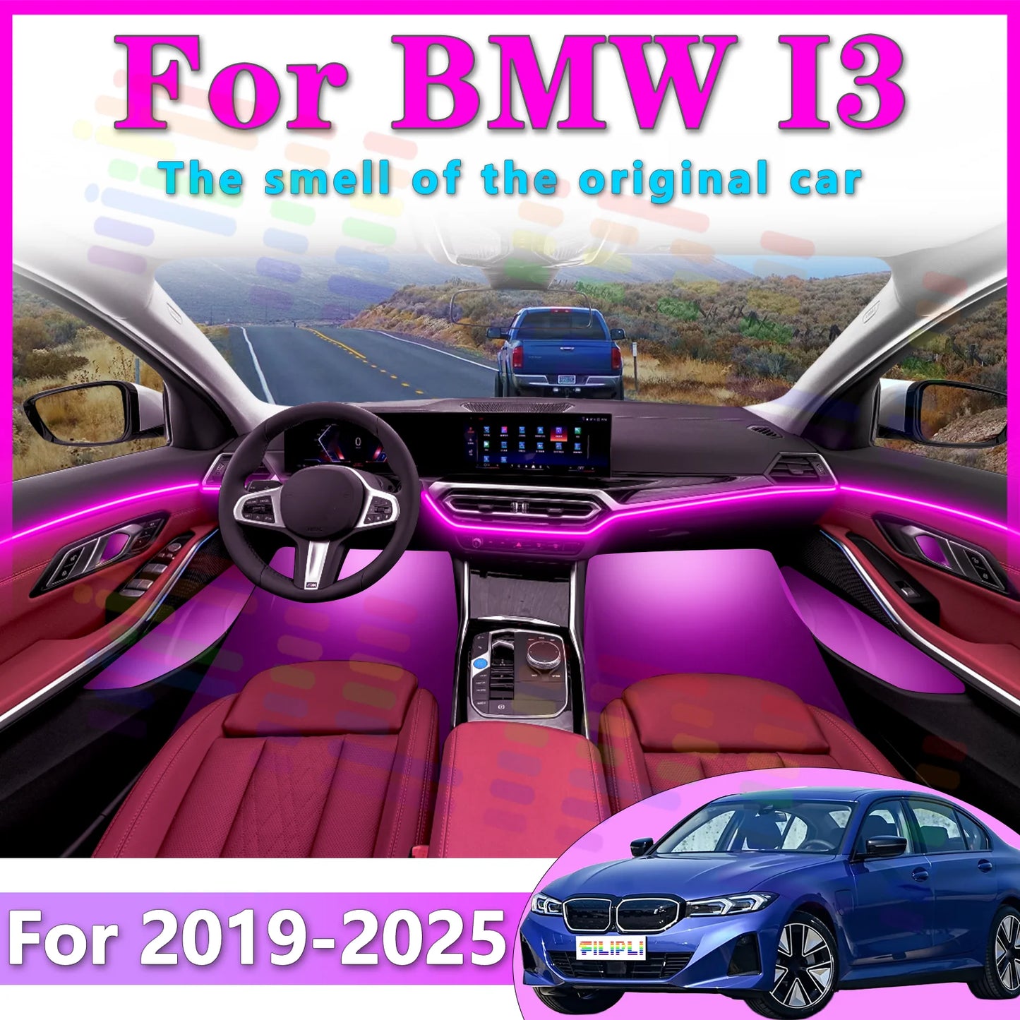 Für BMW 2019-2025 Auto-Innenraum RGB LED Atmosphärenlichtstreifen