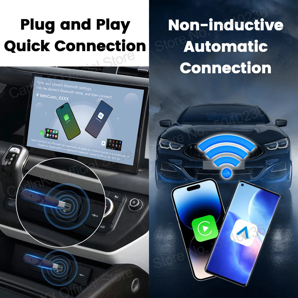 CarlinKit Mini Ultra Kabellos Adapter 2-in-1 – SwissGlanzGarage Ansicht 3