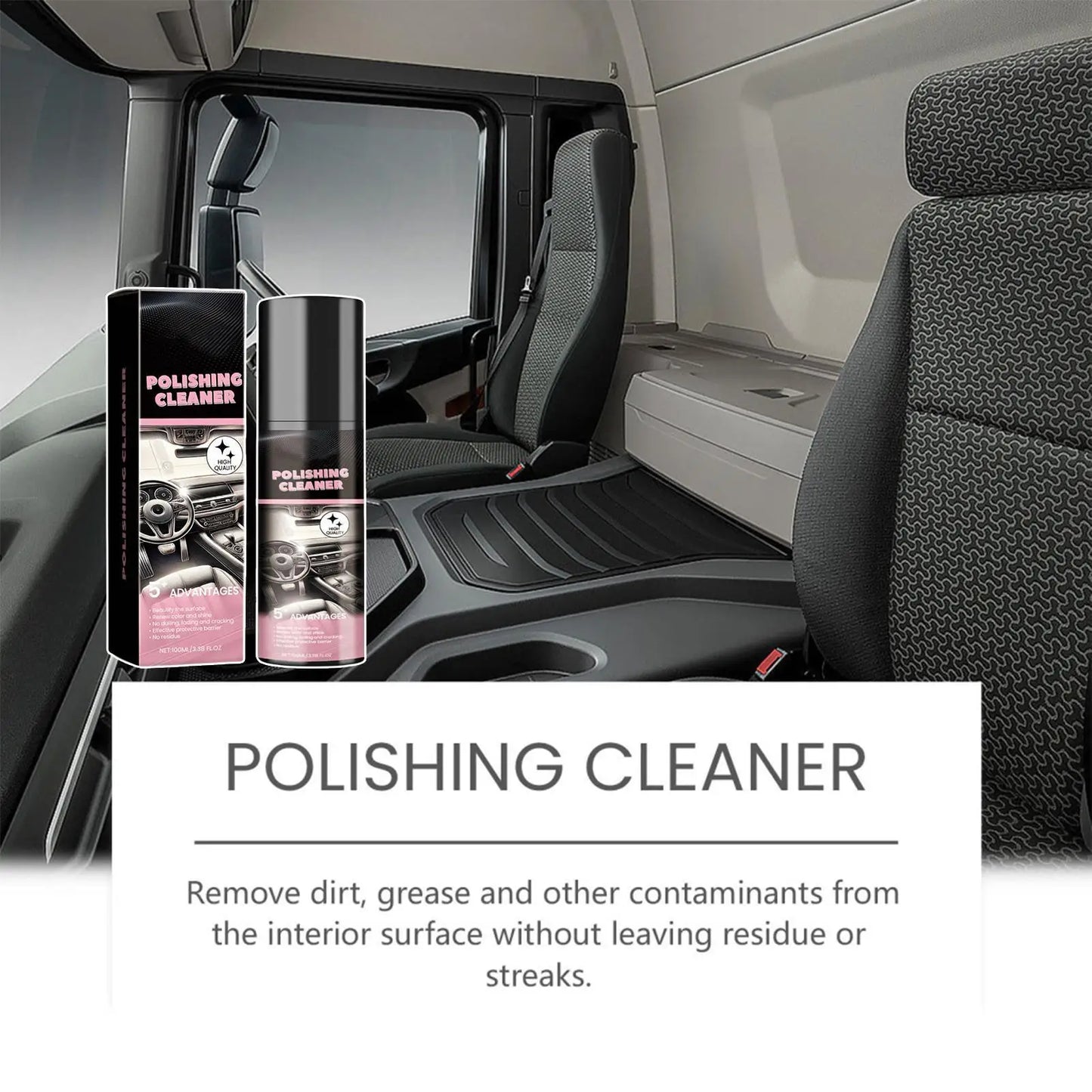 Auto-Innenraum-Politur Spray 100ml fuer Armaturenbrett und Kunststoff - Anwendung