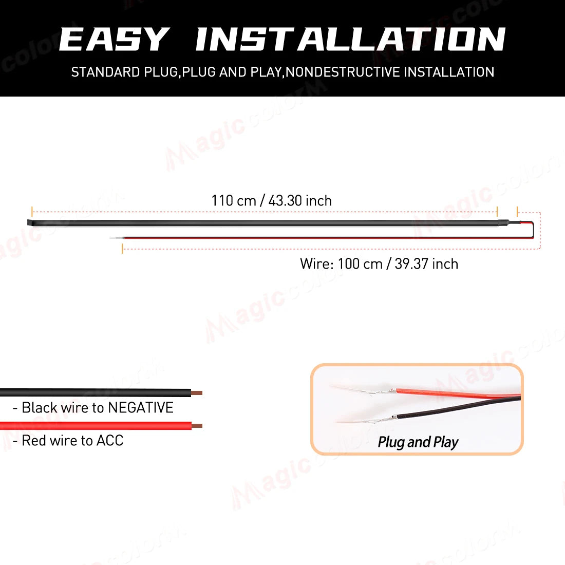 110CM LED Acryl-Streifen für Auto – SwissGlanzGarage Ansicht 6