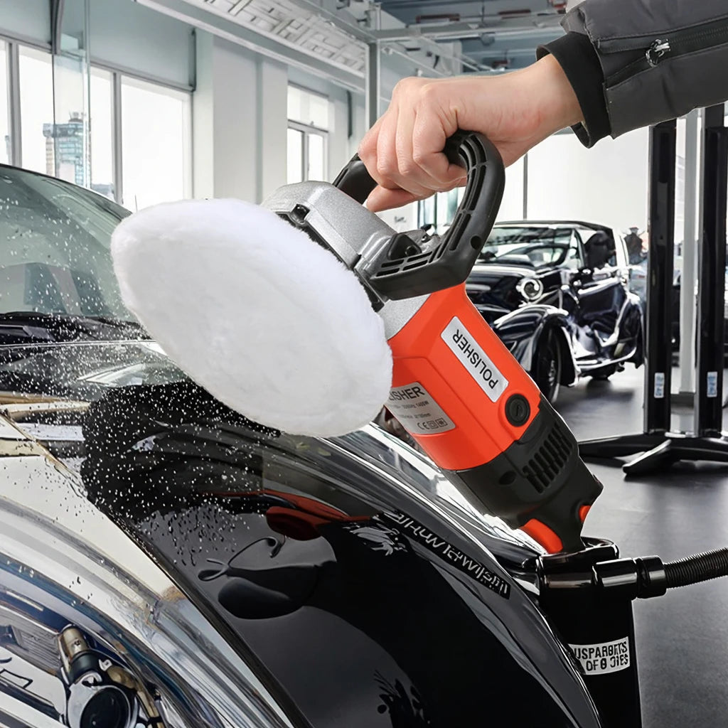 1400W Einstellbarer Industrieller Rotations-Elektro-Exzenterpolierer Multifunktionaler Autowachs-Polierer für Autos B...
