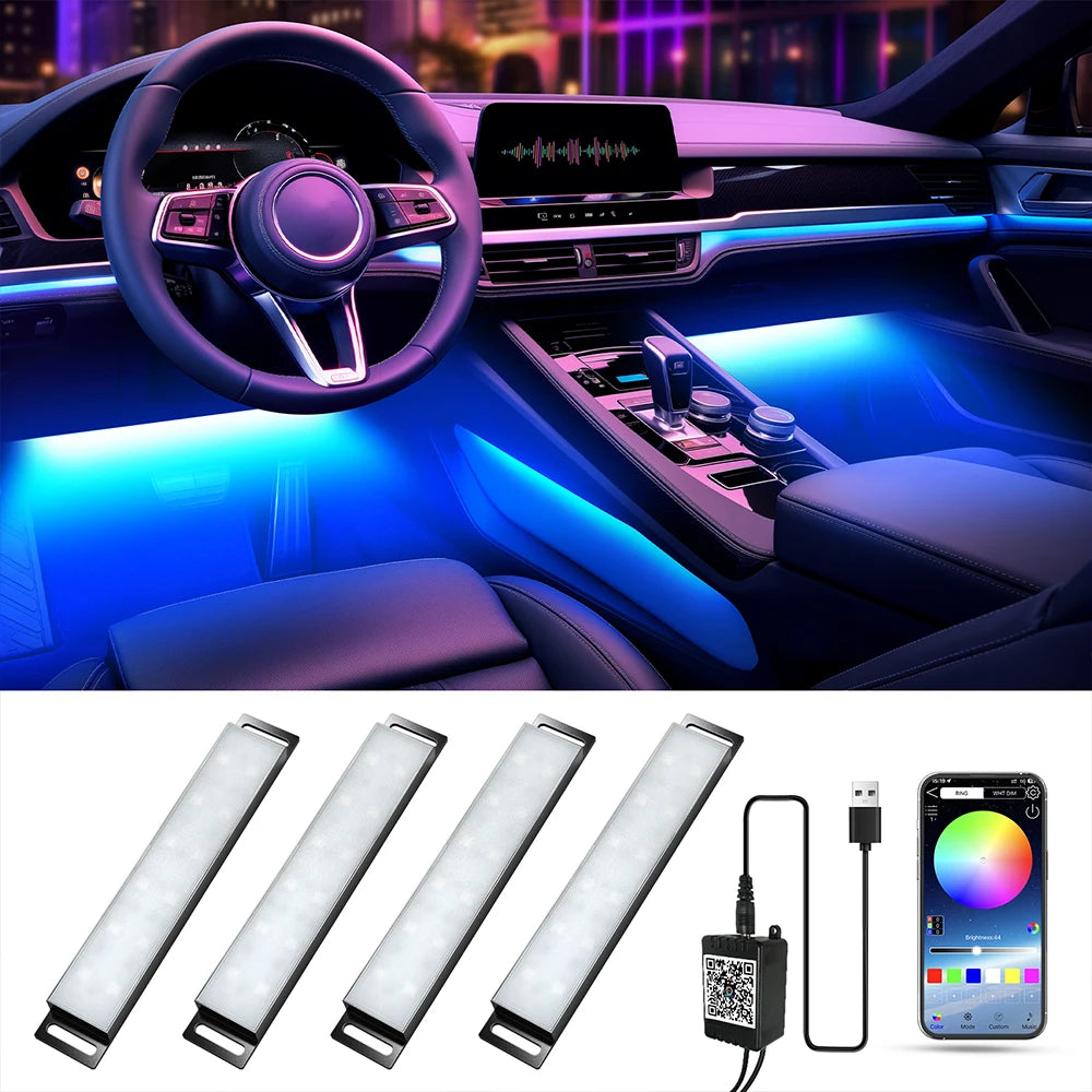 Auto-Innenraum Ambiente RGB LED-Licht Neon Mehrfarbig Dynamische