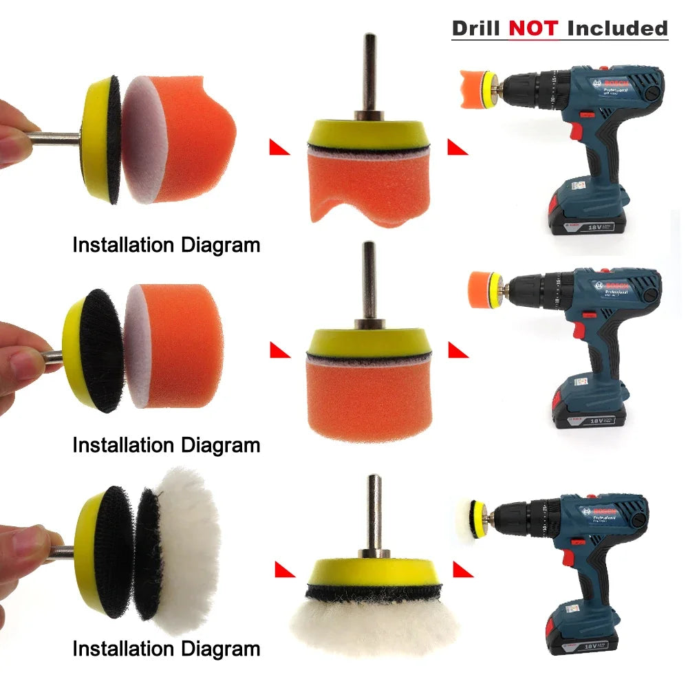 50mm Polierscheiben Set mit Woll-Pad – SwissGlanzGarage Ansicht 6
