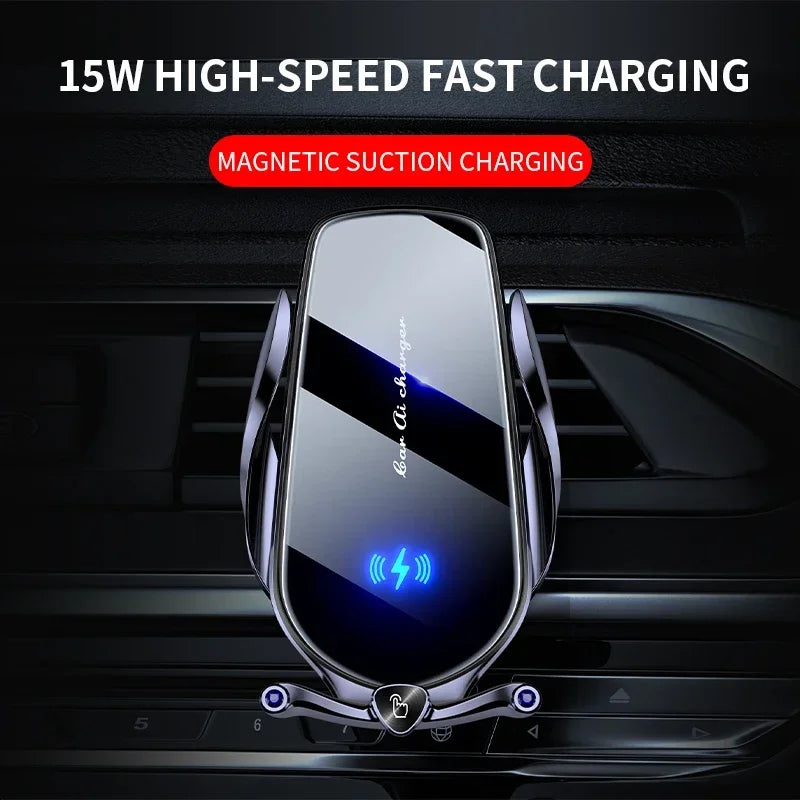 Auto Drahtlose Ladegerät Halter Auto Telefon Halterung 15W Schnelle Ladestation Halterung Für iPhone 16 15 14 13 12 1...