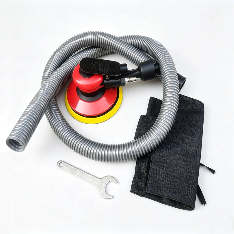 DM 5 Zoll / 6 Zoll Pneumatischer Exzenterschleifer Luftpolierer 125mm/150mm Vakuum-Exzenterschleifmaschine Druckluftw...