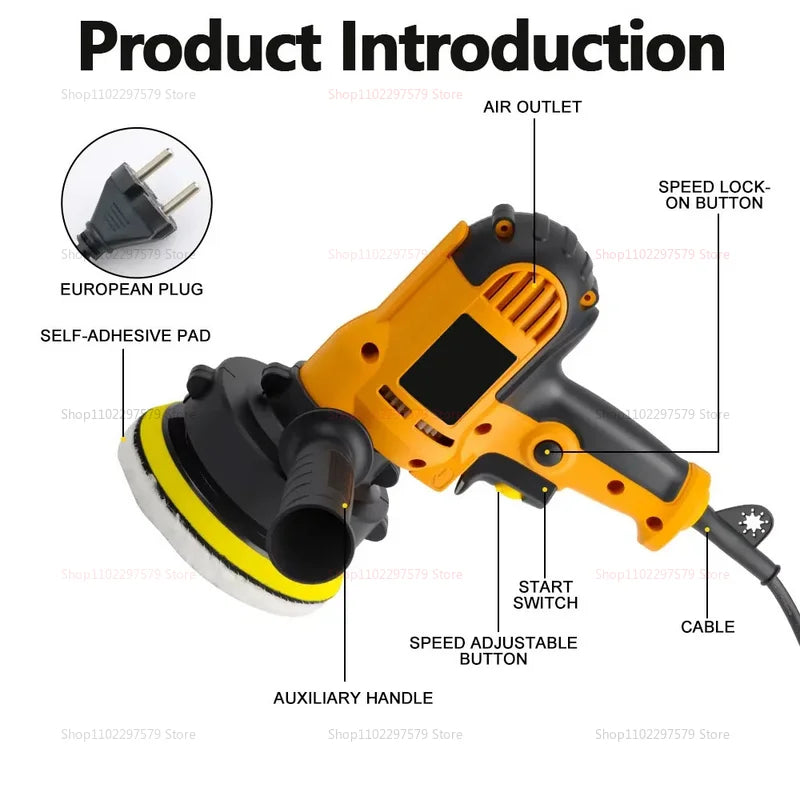 Elektrische Autopoliermaschine, langlebig und sicher, Dual-Action-Polierer zum Wachsen, Versiegeln, Kratzerreparatur,...
