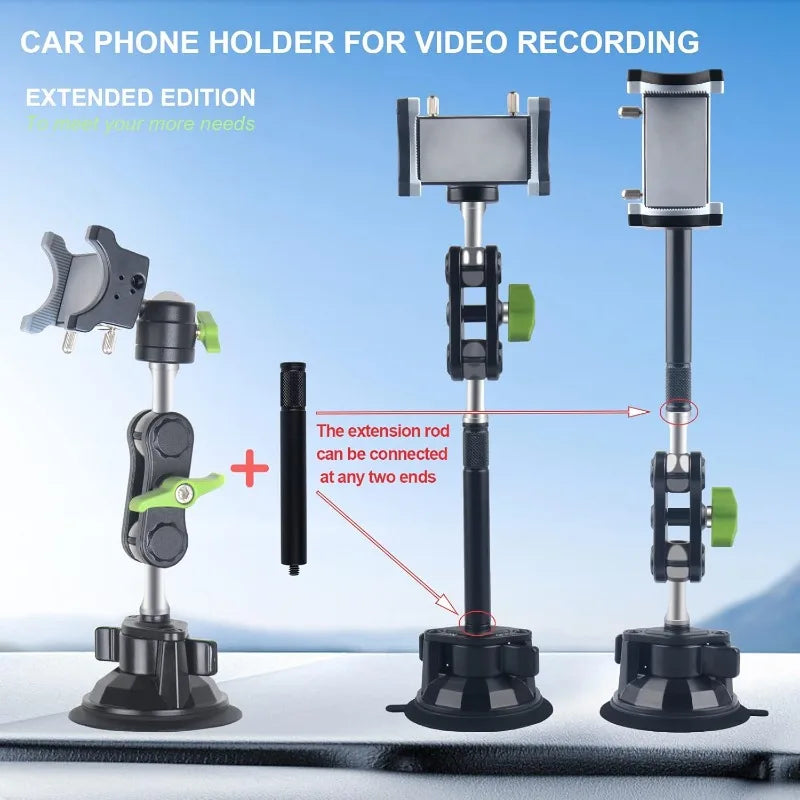 Autotelefonhalter, Windschutzscheibenhalterung, Armaturenbrett-Telefonhalterung, starker Saugnapf, 360 ° Handyhalteru...