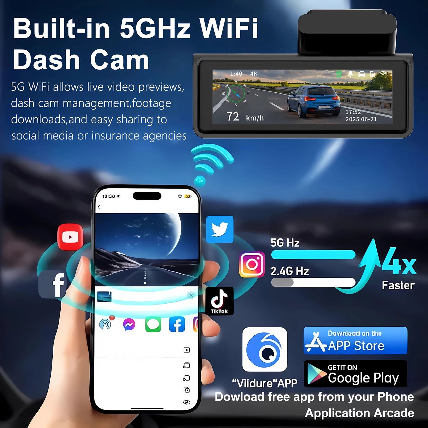 ADAS Dashcam 4K + 2.5K mit GPS – SwissGlanzGarage Ansicht 5