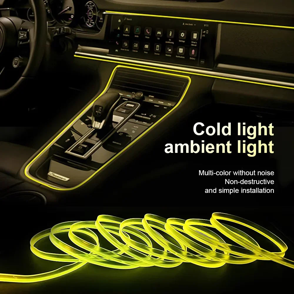 1/3/5M Auto Innen Licht Dekorative Umgebungs Lampe Neon Led Streifen
