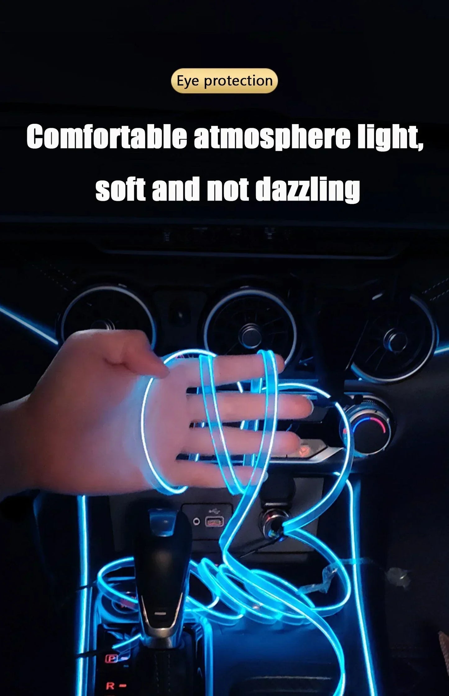 RGB Auto-Innenraum LED-Lichtstreifen Ambiente Neon Unsichtbares Licht