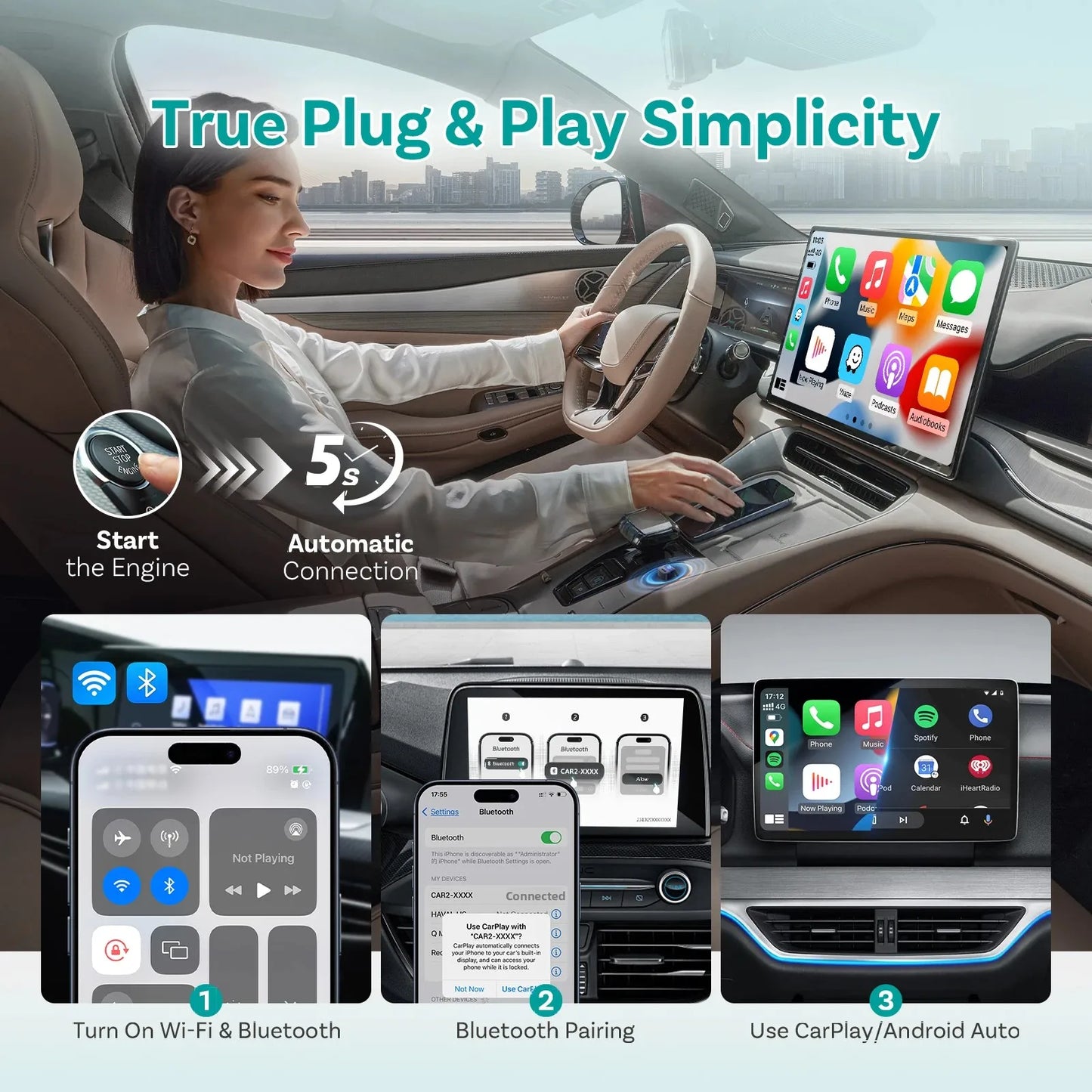 Ottocast Mini Pico Kabellos CarPlay & Android Auto – SwissGlanzGarage Ansicht 5