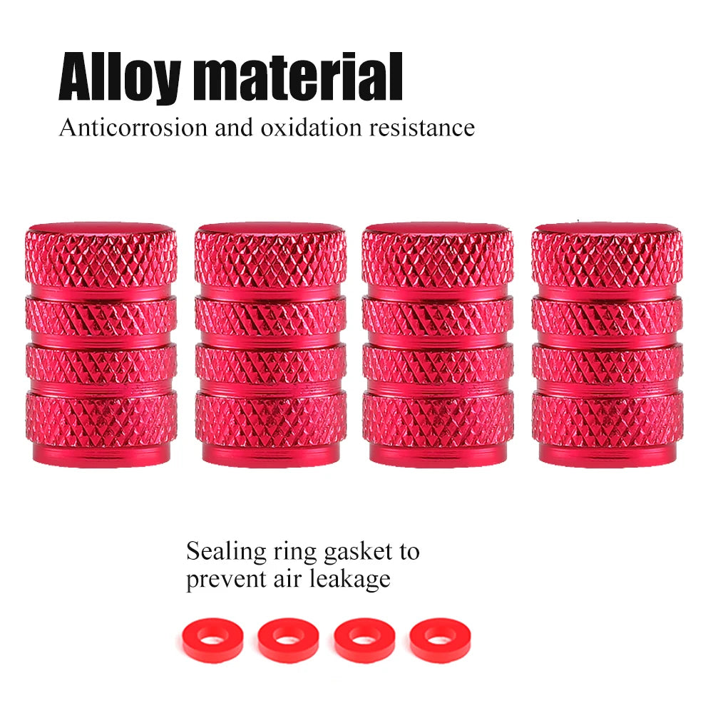 Aluminium Ventilkappen Set mit Gummiring – SwissGlanzGarage Ansicht 5