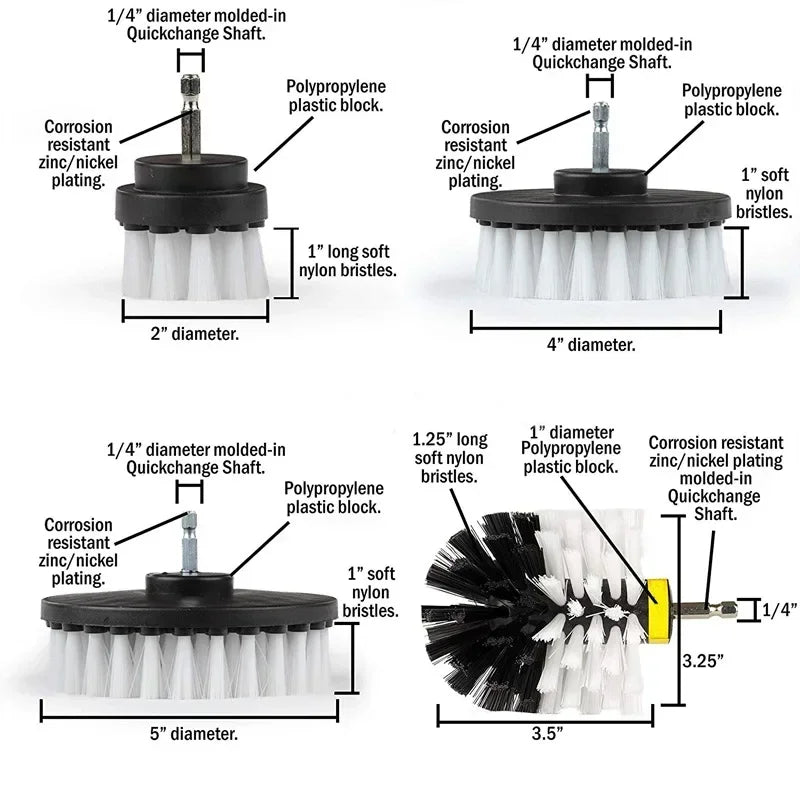 Bürsten-Set für Power Scrubber 2/3.5/4/5 Zoll – SwissGlanzGarage Ansicht 6