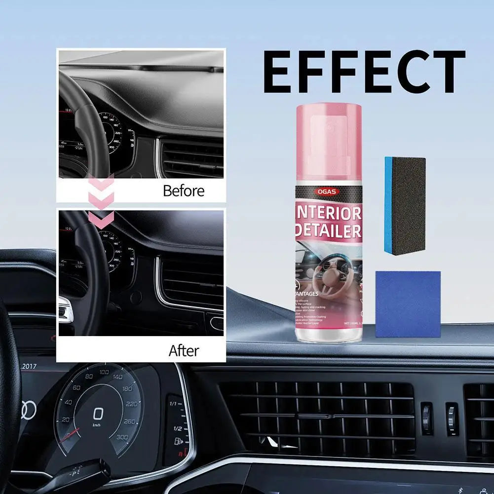 Auto-Innenraum-Polier- und Schutzmittel 100ml - Formel stellt Farbe und Glanz wieder her, für Vinyl-, Gummi- und Kuns...