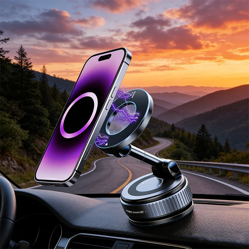 Armaturenbrett-Handyhalterung Faltbarer Starker Magnet Magnetische Telefonhalterung 360° ° Drehbarer Schreibtisch-Aut...