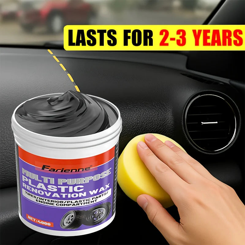 All-In-One-Kunststoff-Polierpaste für die Verfeinerung von Autoinnenräumen, Kratzer-Reparaturwachs für Armaturenbrett...