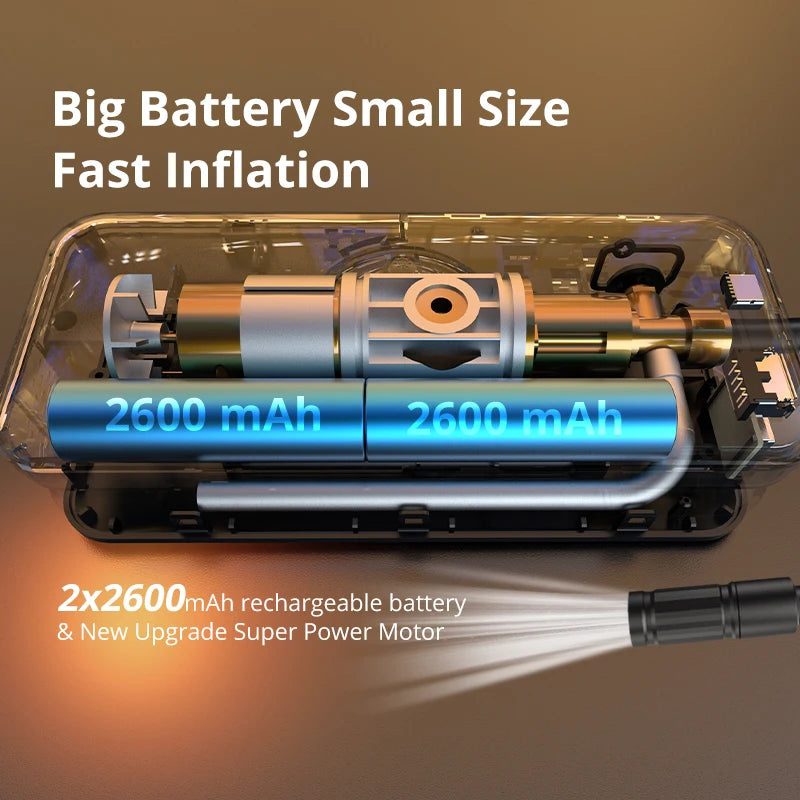 CARSUN Wiederaufladbare Luftpumpe Reifen Inflator Tragbare Kompressor Digitale Cordless Auto Reifen Inflator Für Moto...
