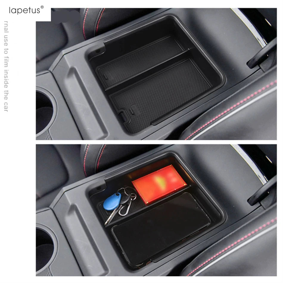 Auto Mittelkonsole Armlehne Lagerung Box Organizer Halter Tablett