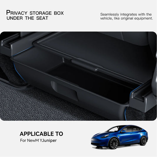 Aufbewahrungsbox unter dem Sitz für Tesla Model Y – SwissGlanzGarage Ansicht 2