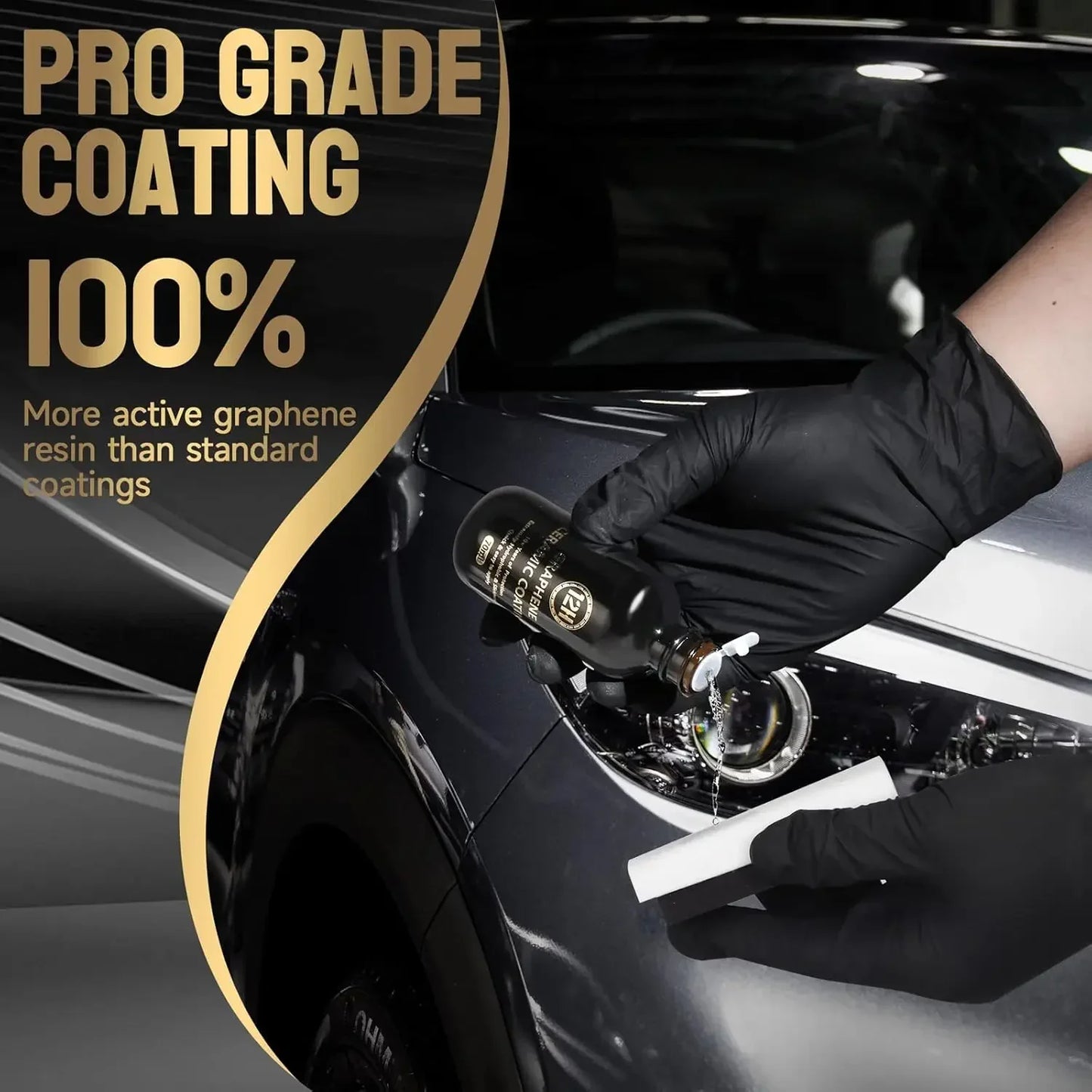 Graphen-Keramikbeschichtung für Autos (70 ml), 10+ Jahre lang anhaltender Schutz, ultrahochglänzend, extrem hydrophob