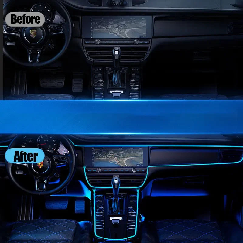 Auto Innen Atmosphäre Beleuchtung LED Streifen DIY Flexible EL