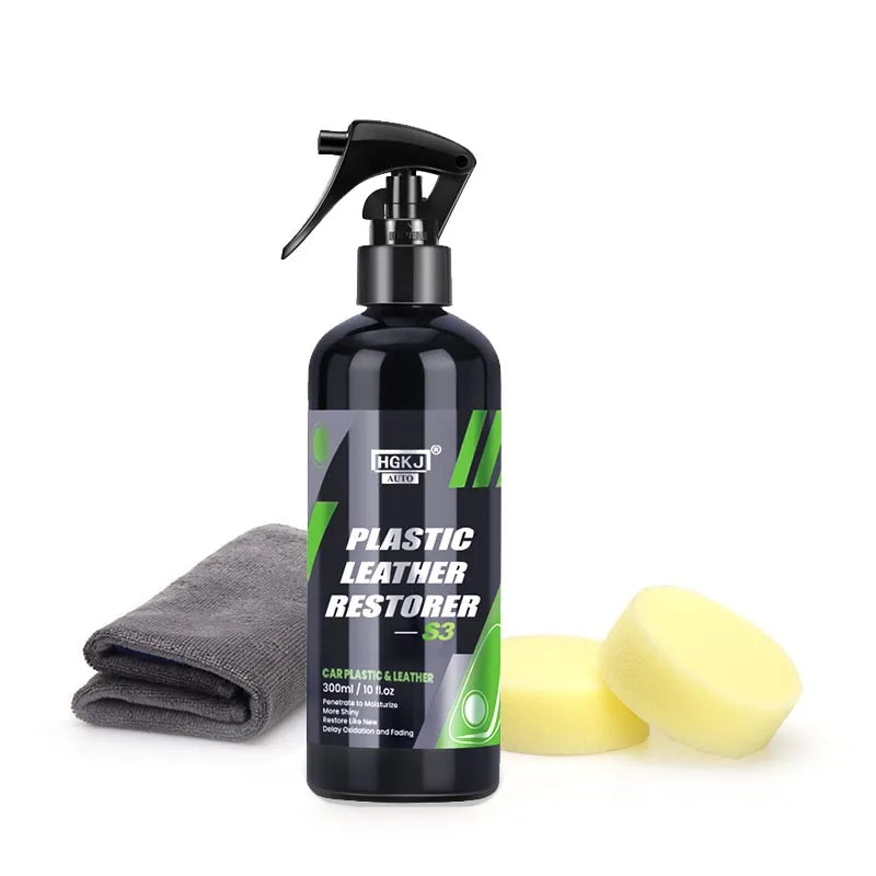 HGKJ S3 Kunststoff- & Lederpflege-Spray – Back to Black, UV-Schutz & Innenraum-Renovator