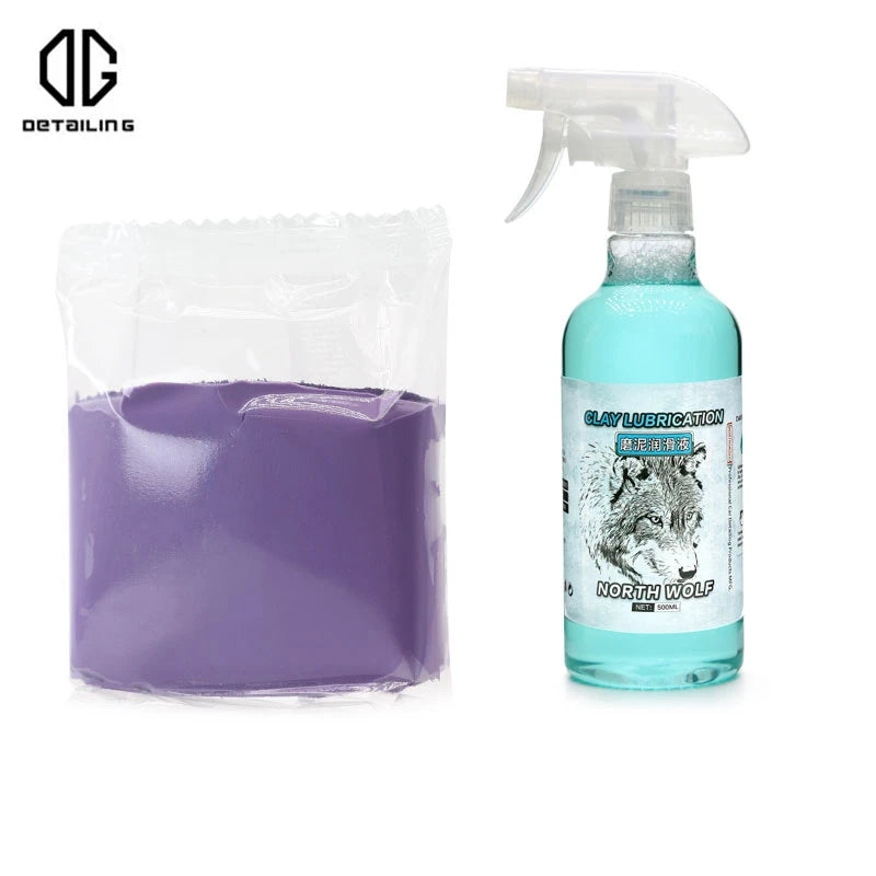 DETAILING 100 g Auto-Ton-Reinigungsstab-Set, Detaillierung, Wachspolitur, Behandlung, 500 ml, Magic Clay Bar, synthet...