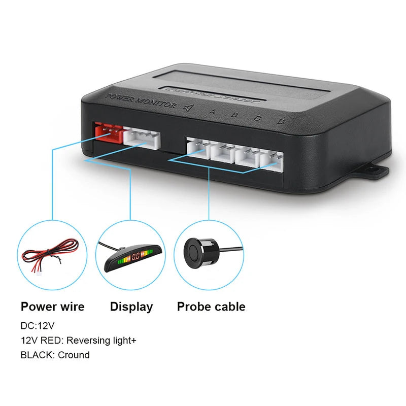 LED Parksensor-Set mit 4 Radar & Digitalanzeige – SwissGlanzGarage Ansicht 4