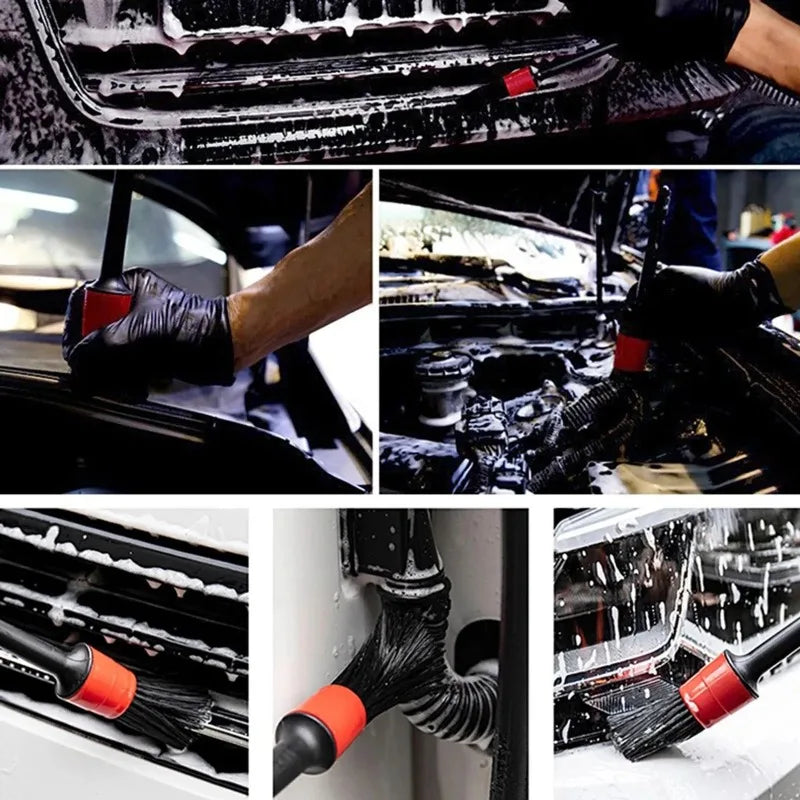 5Pcs Auto Reinigung Pinsel Kit Auto Detail Pinsel Staub Pinsel Für Auto Innen Detaillierung Pinsel Set Rad Felgen Sau...