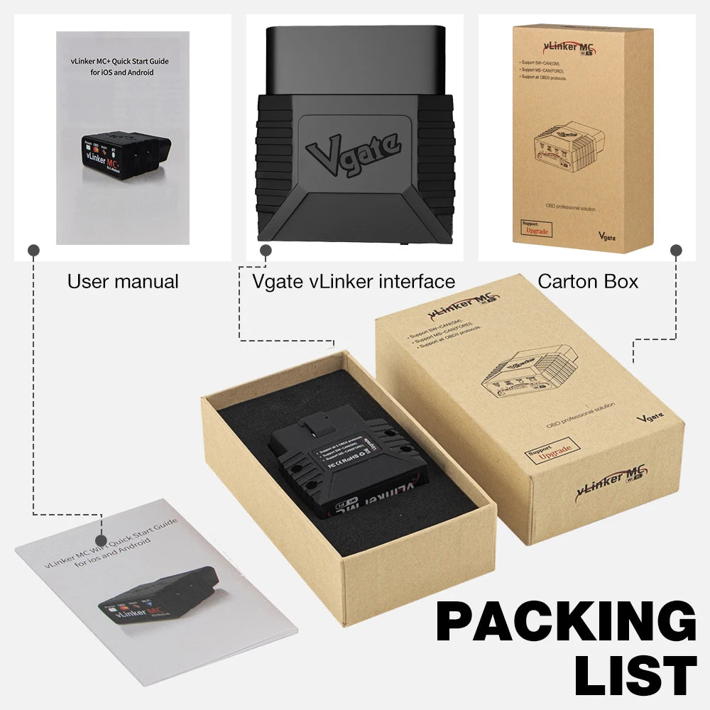 Vgate VLinker MC+ OBD2 Diagnosetool – SwissGlanzGarage Ansicht 6