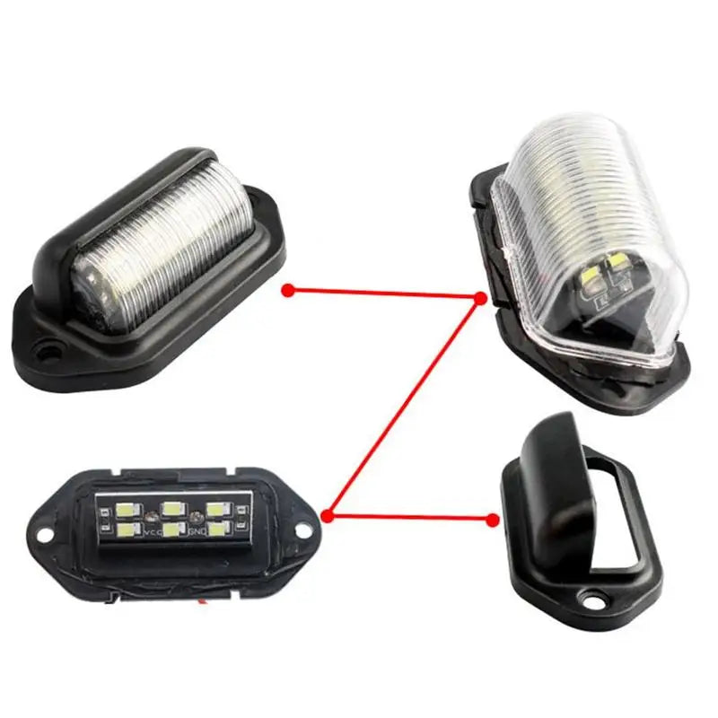 6 LED Nummernschildbeleuchtung Set – SwissGlanzGarage Ansicht 3