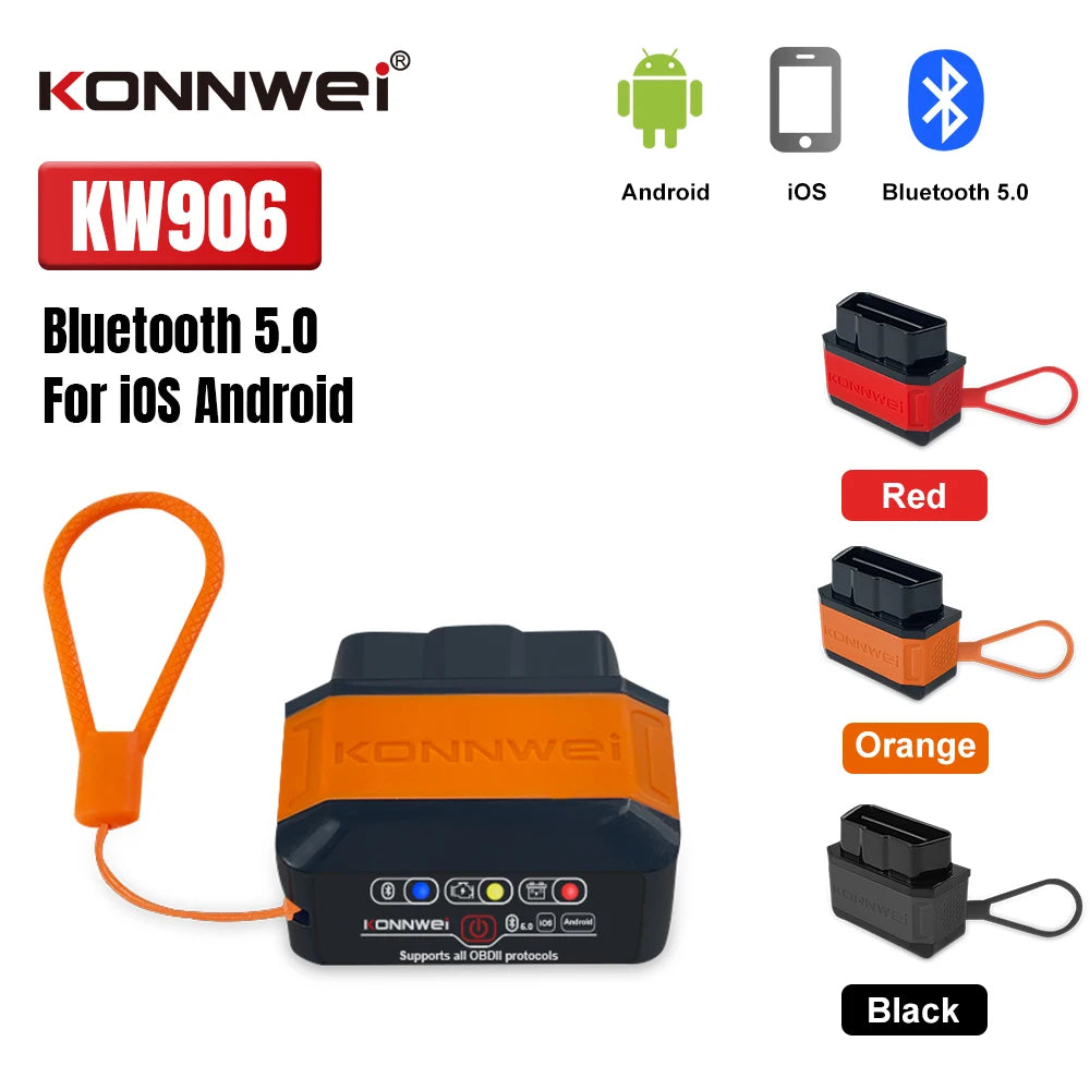 KONNWEI KW906 OBD2 Scanner Bluetooth 5.0 – SwissGlanzGarage Ansicht 2