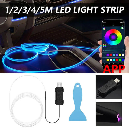 Auto Innen Atmosphäre Licht RGB LED Licht Streifen Neon…