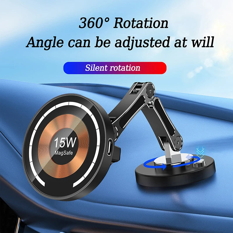 Universal Auto Magnetische Telefon Halter Auto Mobile Unterstützung Drahtlose Ladegerät 15W Magsafe Auto Halter für I...