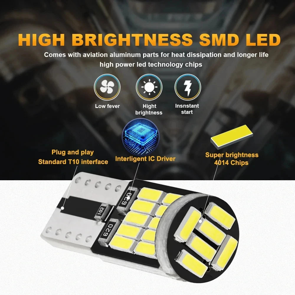 T10 W5W LED Birnen 4014 SMD 6000K 8er Set – SwissGlanzGarage Ansicht 2