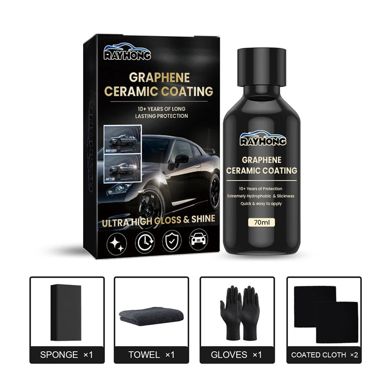Graphen-Keramikbeschichtung 20H/12H mit Selbstheilung und UV-Tracking-Technologie für professionelle Autopflege, 10+ ...