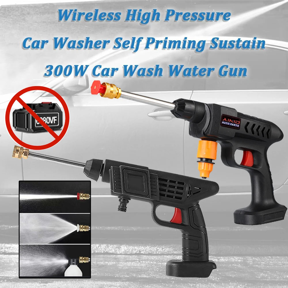 Neue drahtlose Hochdruck-Autowasch-Wasserpistole, Autowaschanlage, selbstansauge