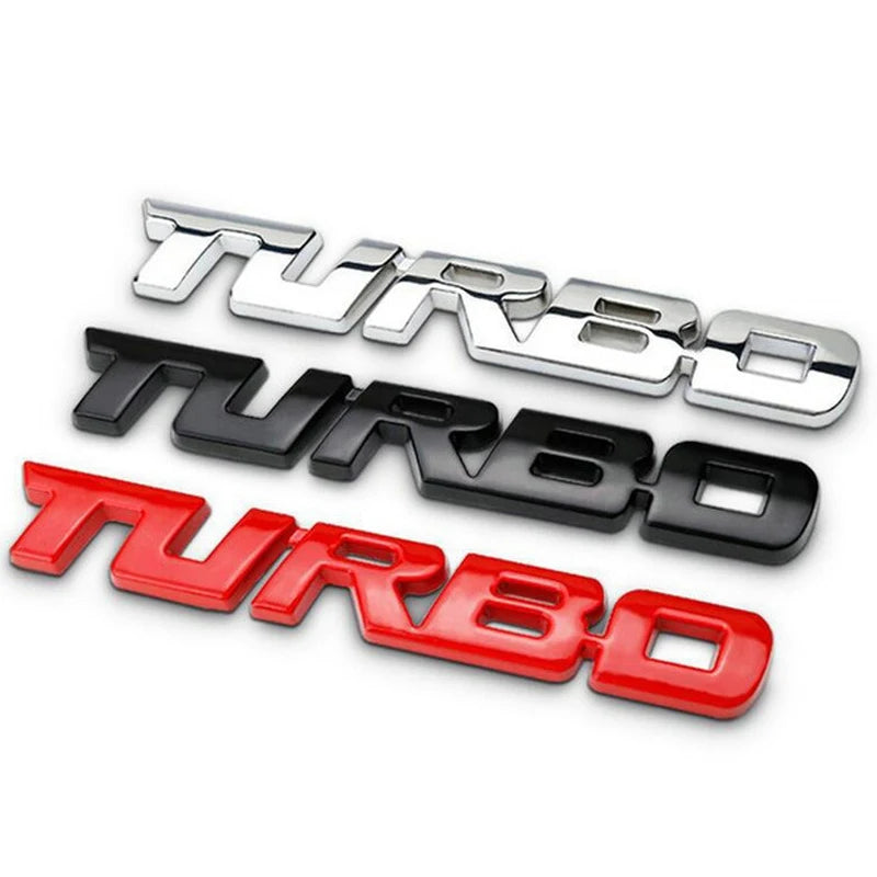Turbo 3D Emblem Auto-Aufkleber – SwissGlanzGarage Ansicht 5