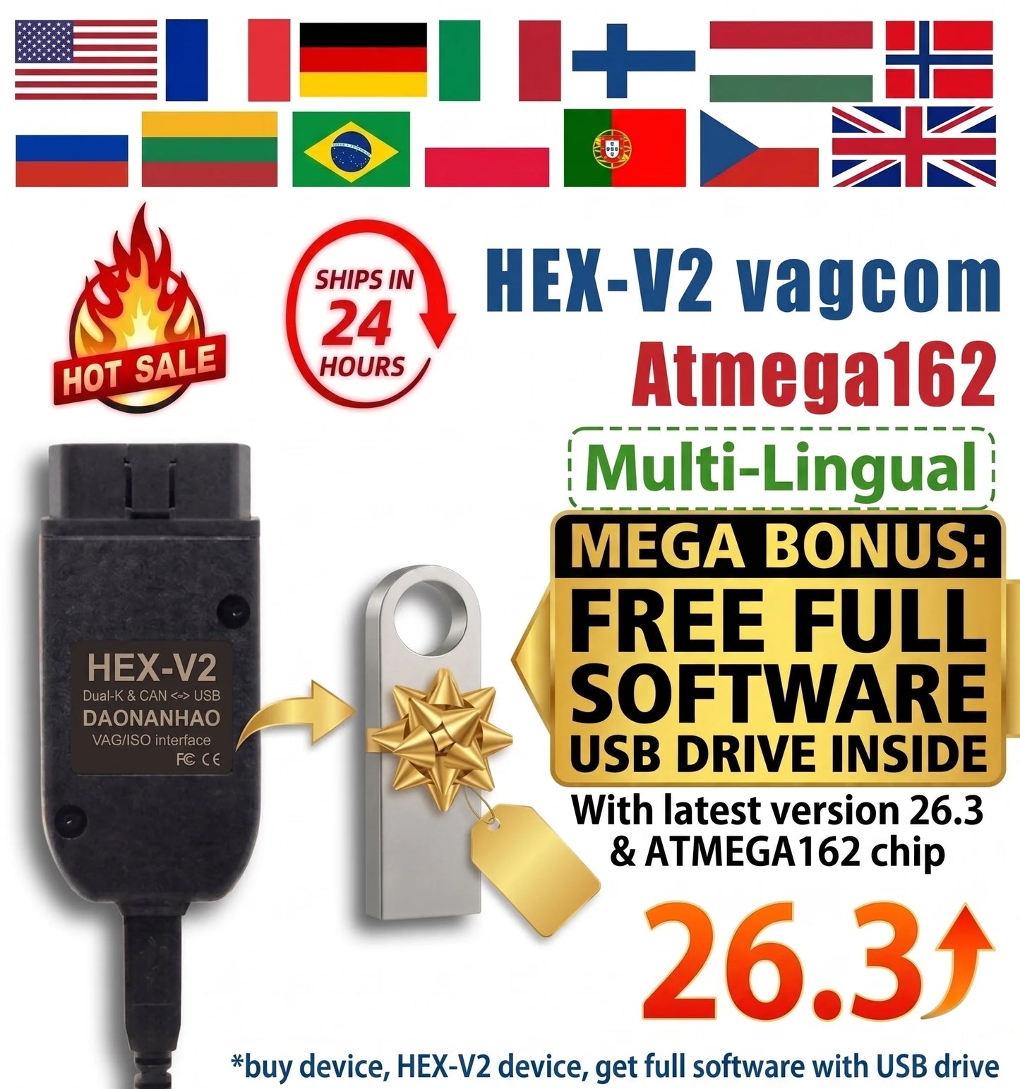 VCDS 26.3 HEX V2 OBD2 Diagnosekabel – SwissGlanzGarage Ansicht 2