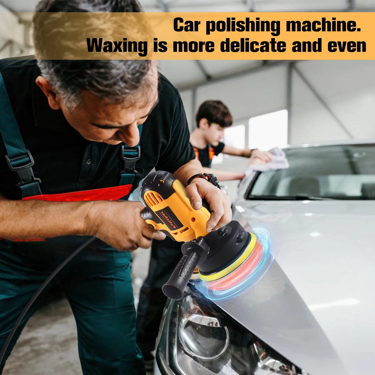 700W 220V Auto-Poliermaschine mit Einstellbarer Geschwindigkeit Elektrische Wachsmaschine Autolack-Kratzer-Reparatur ...