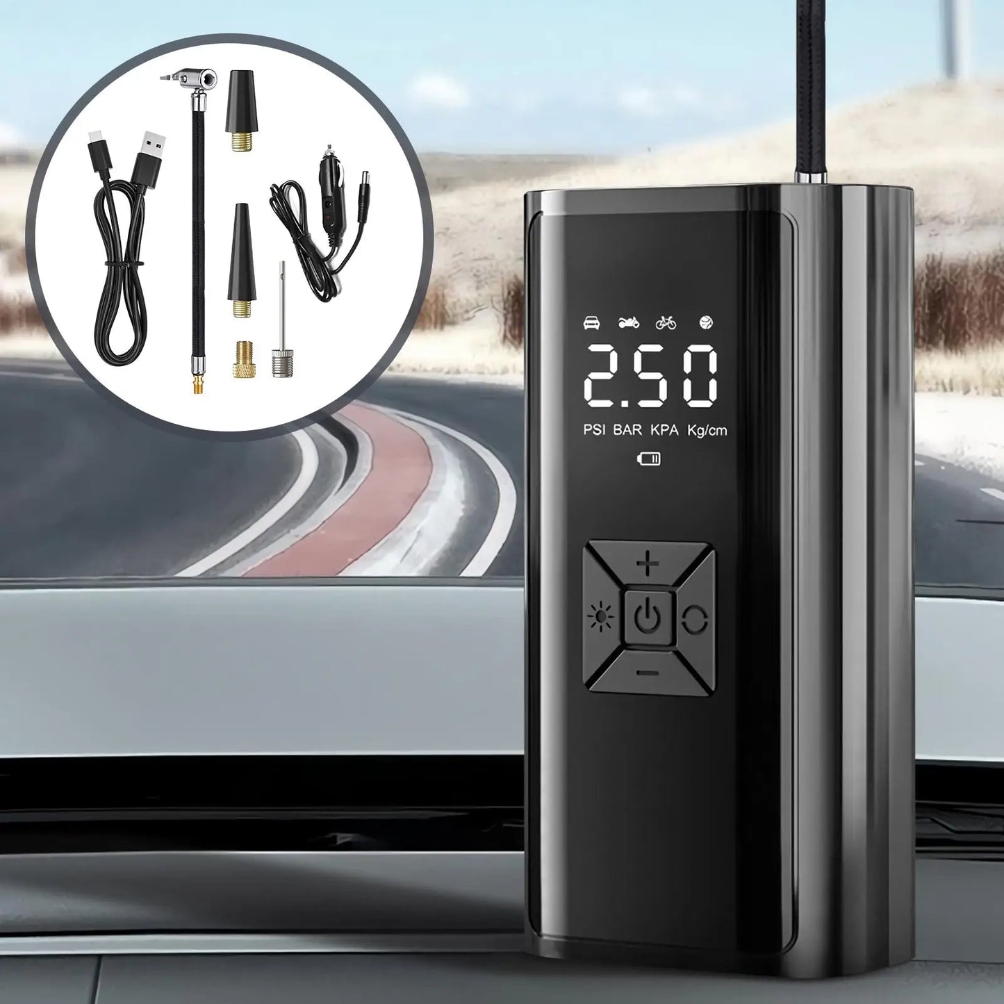 Intelligenter Tragbarer Luftkompressor Reifenfüller für Auto-Reifenbefüllung Werkzeug für Fahrer SUVs Limousinen Wohn...