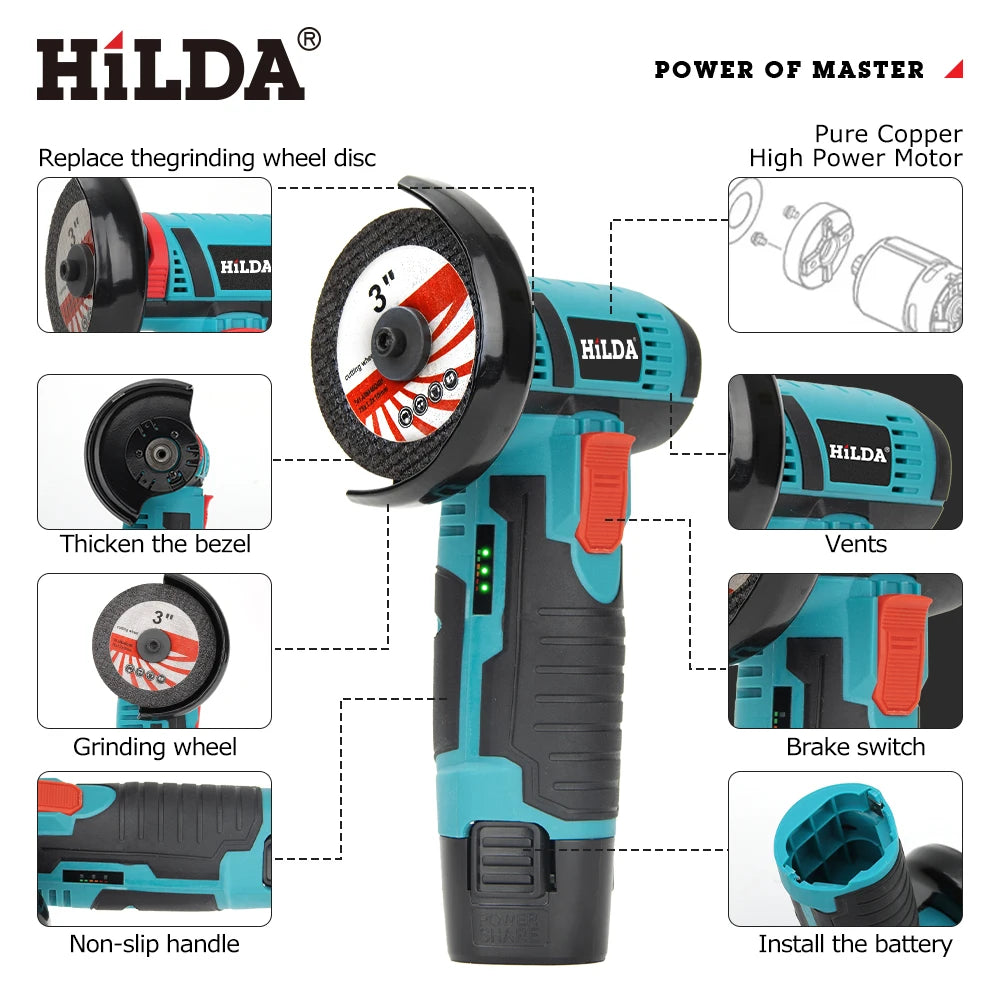 HILDA Mini-Trennschleifer 12V – SwissGlanzGarage Ansicht 5
