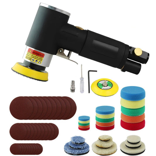 2" 3" Mini Air Sander Kit Dual Action Orbital Polisher Poliermaschine