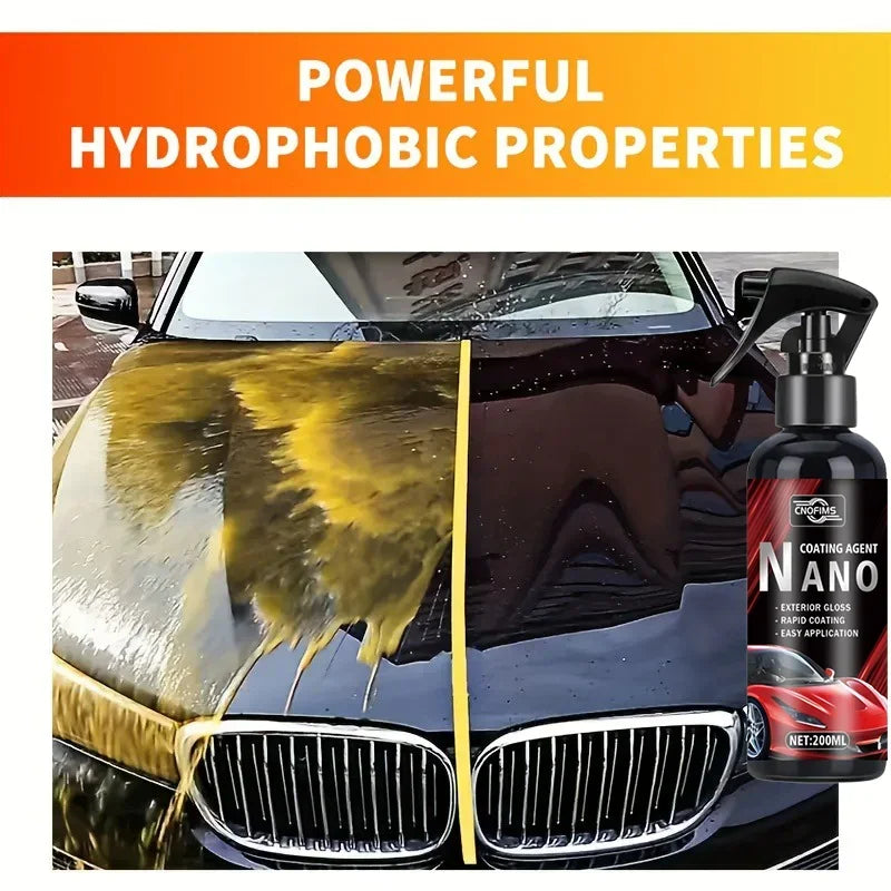 Auto-Keramikbeschichtungsspray Nano-Lackschutzmittel Kratzfester Glanzverstärker für Alle Fahrzeuge