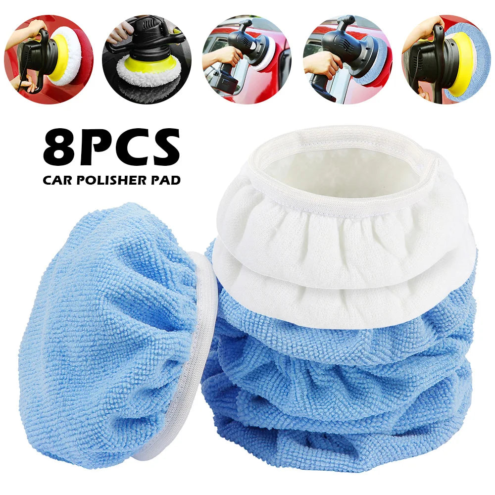 8PCS Polierpuffer Pads 6 Zoll 150mm Polieren Bonnets Rad Polieren Pad Auto Polie