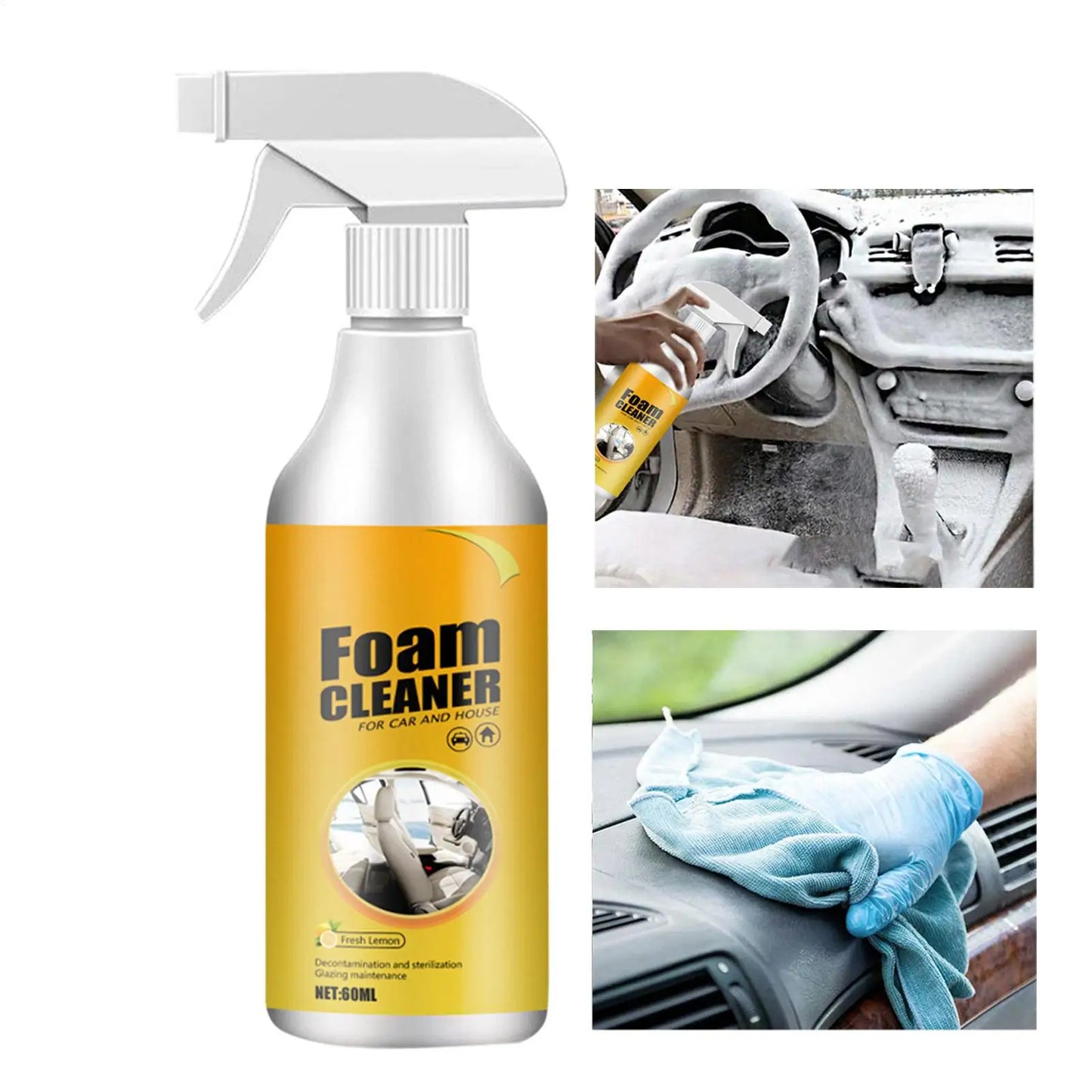 60ML Multifunktionaler Schaumreiniger Autoinnenraum-Fleckenentferner