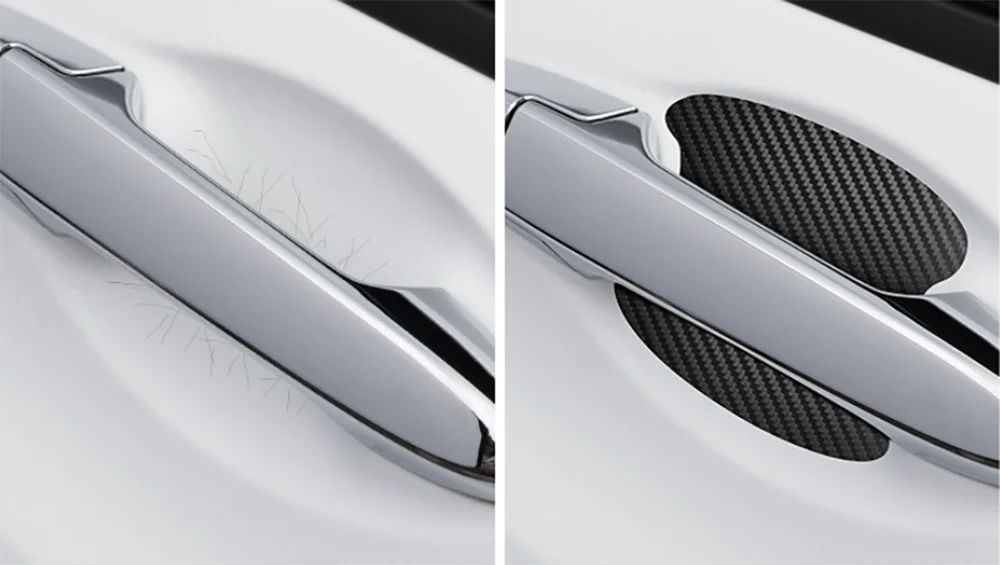 Türgriff Schutzfolie Carbon-Design Set – SwissGlanzGarage Ansicht 4