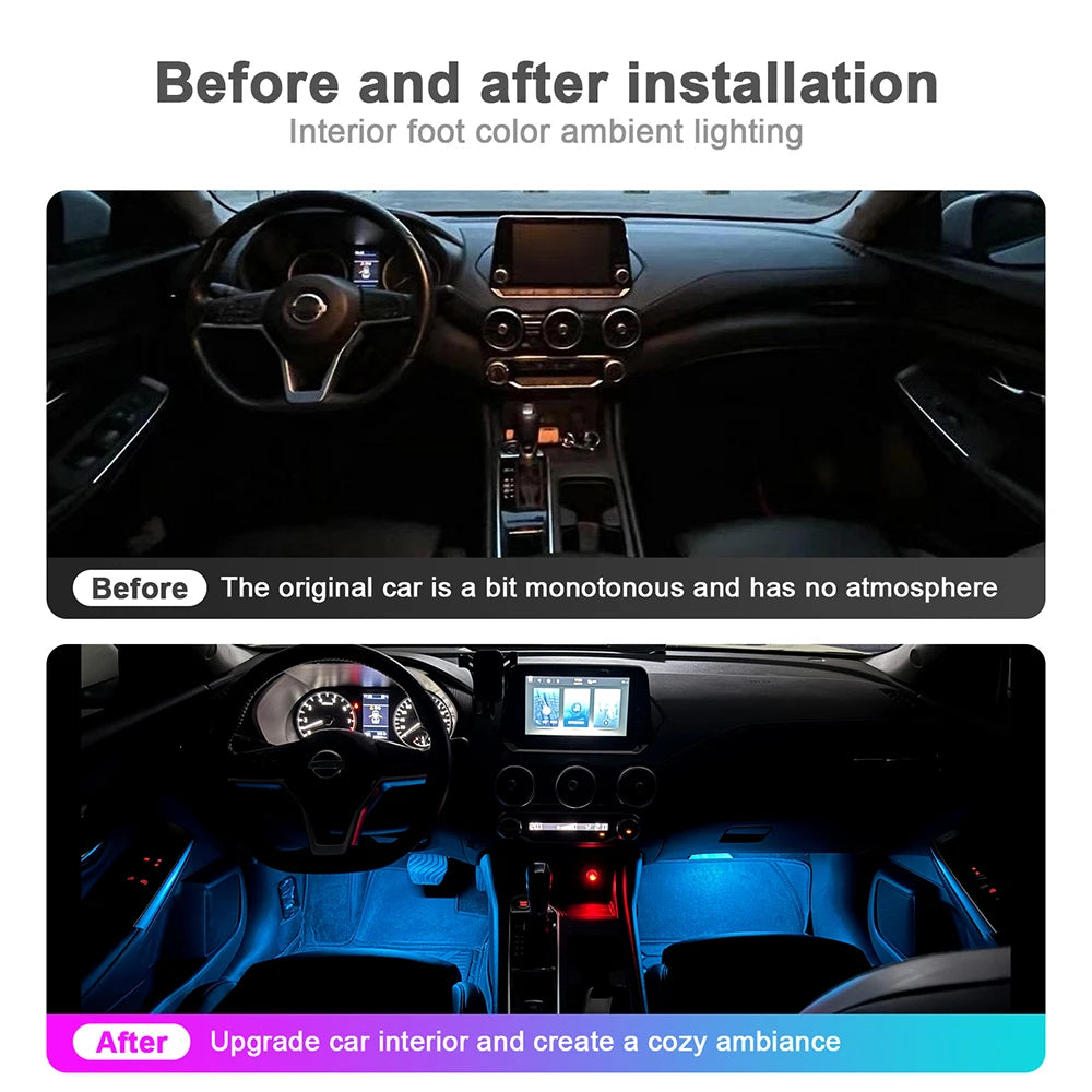 Universeller RGB-Auto-Umgebungslichter-LED-Streifen – Inneneinrichtung