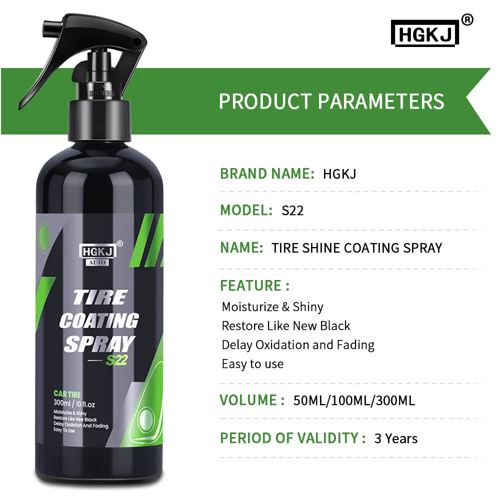 Reifen-Coating-Spray hydrophob Hochglanz Schwarz | SwissGlanzGarage